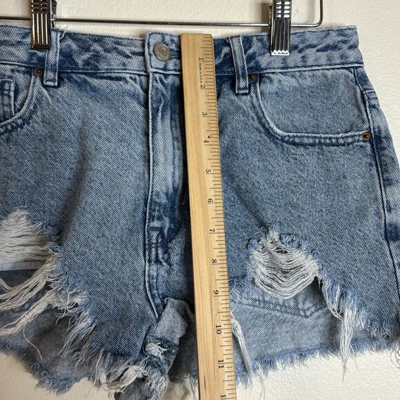Pacsun high rise festival cutoff distressed denim shorts size 28 - Picture 6 of 9